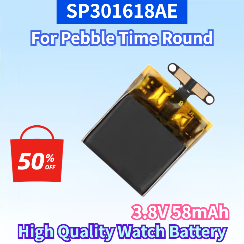 Smartwatch Pebble Watches - Batterie rechargeable au lithium-ion SP301618AE 3.8V