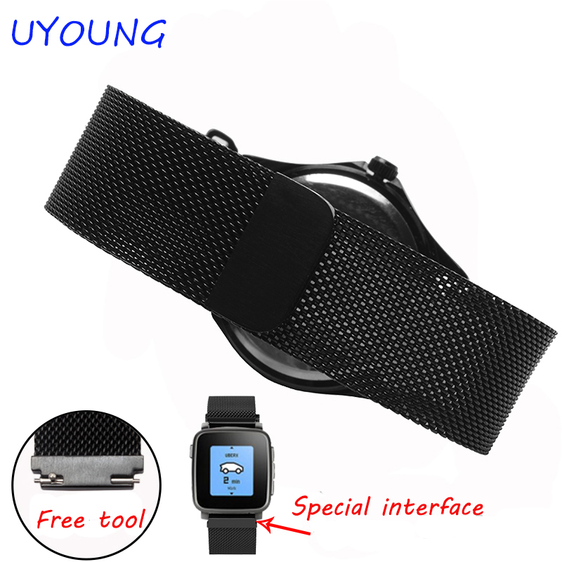 Smartwatch Pebble Watches - Bracelet à boucle milanaise pour Pebble