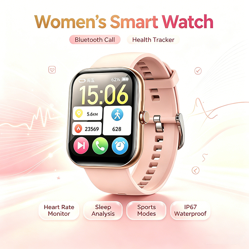 Watches Ladies Smartwatch - Montre connectée pour femmes, appels Bluetooth,