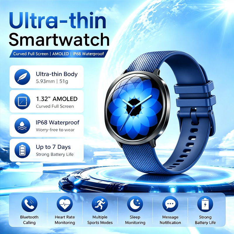 Smartwatch Health Watches For Women - Nouvelle montre connectée M301, écran AMOLED