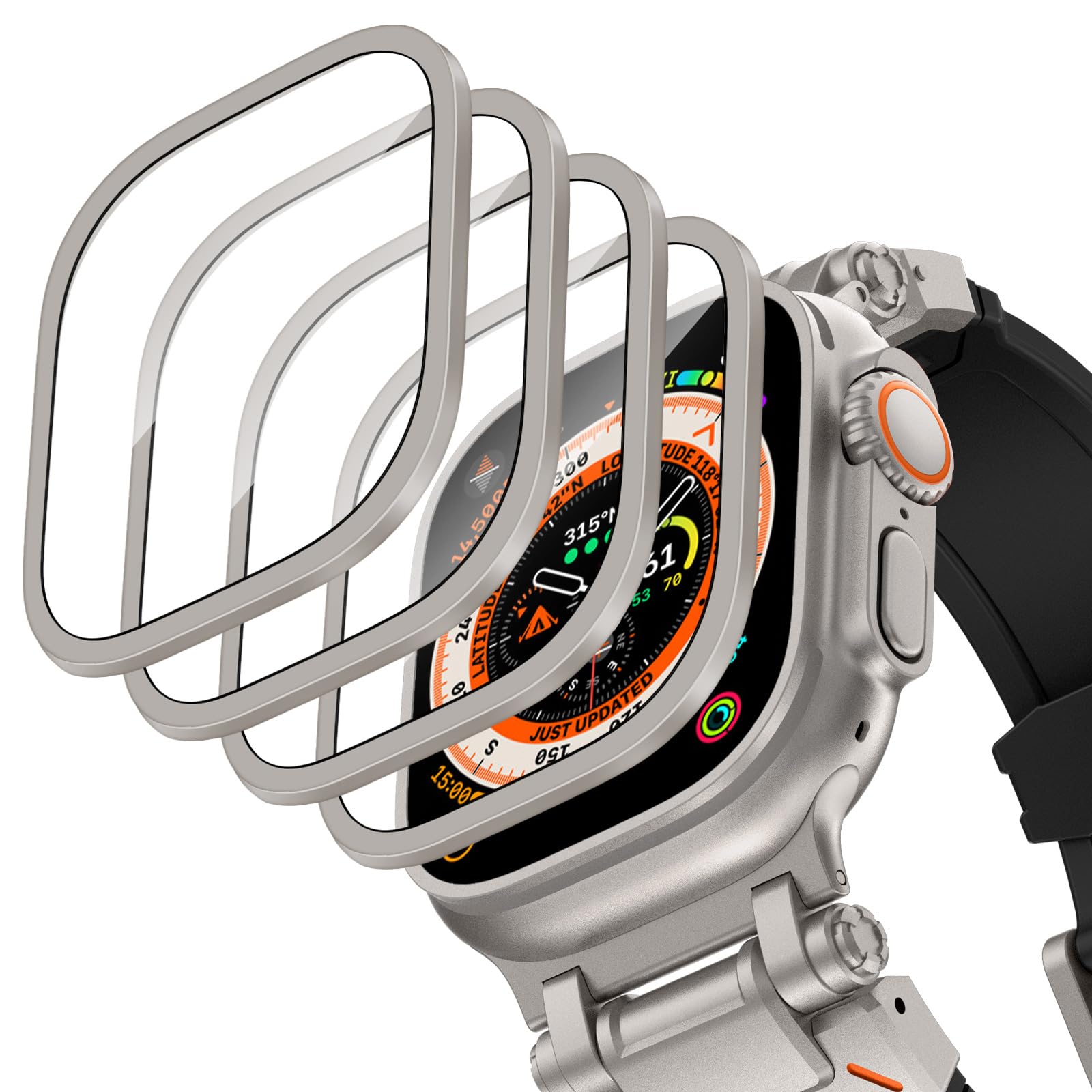 Smartwatch Apple Watches For Women - Boîtier en alliage d'aluminium + verre