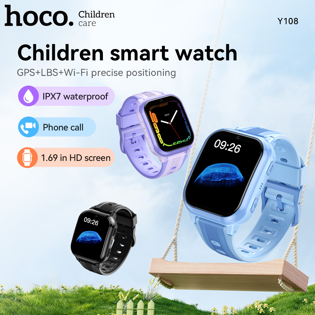 Smartwatch Digital Watches For Kids - Montre connectée pour enfants HOCO Y108