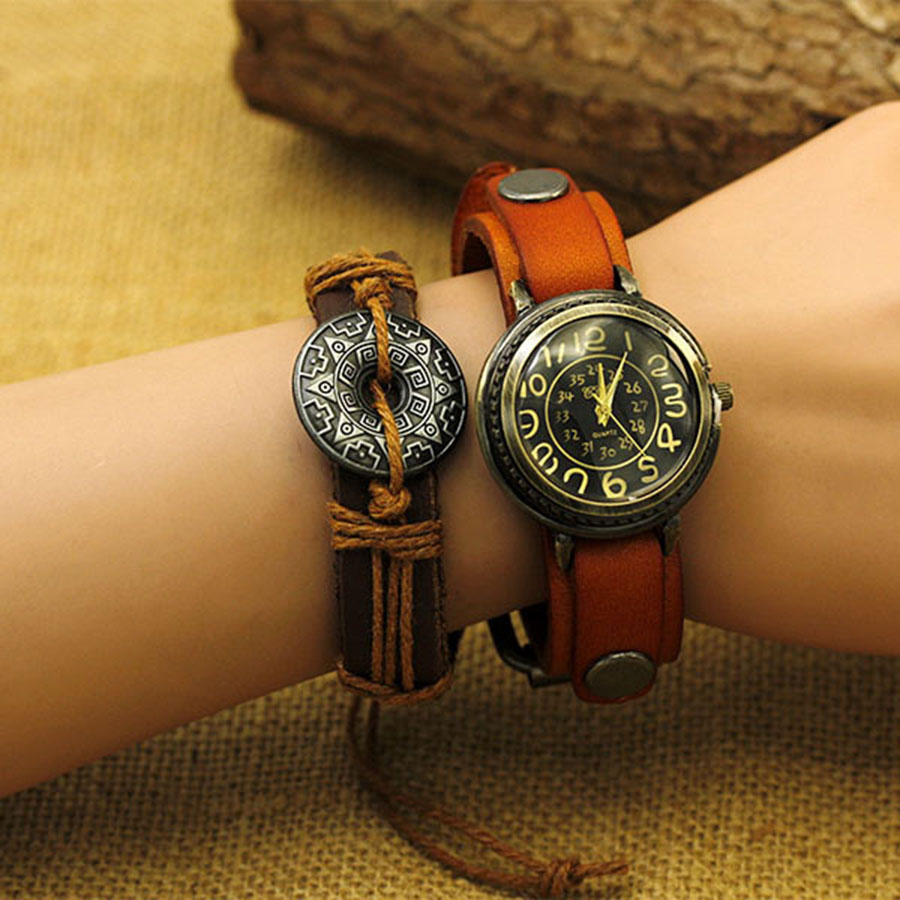 Montre vintage en cuir cirhide - Vintage Digital Watch avis et prix