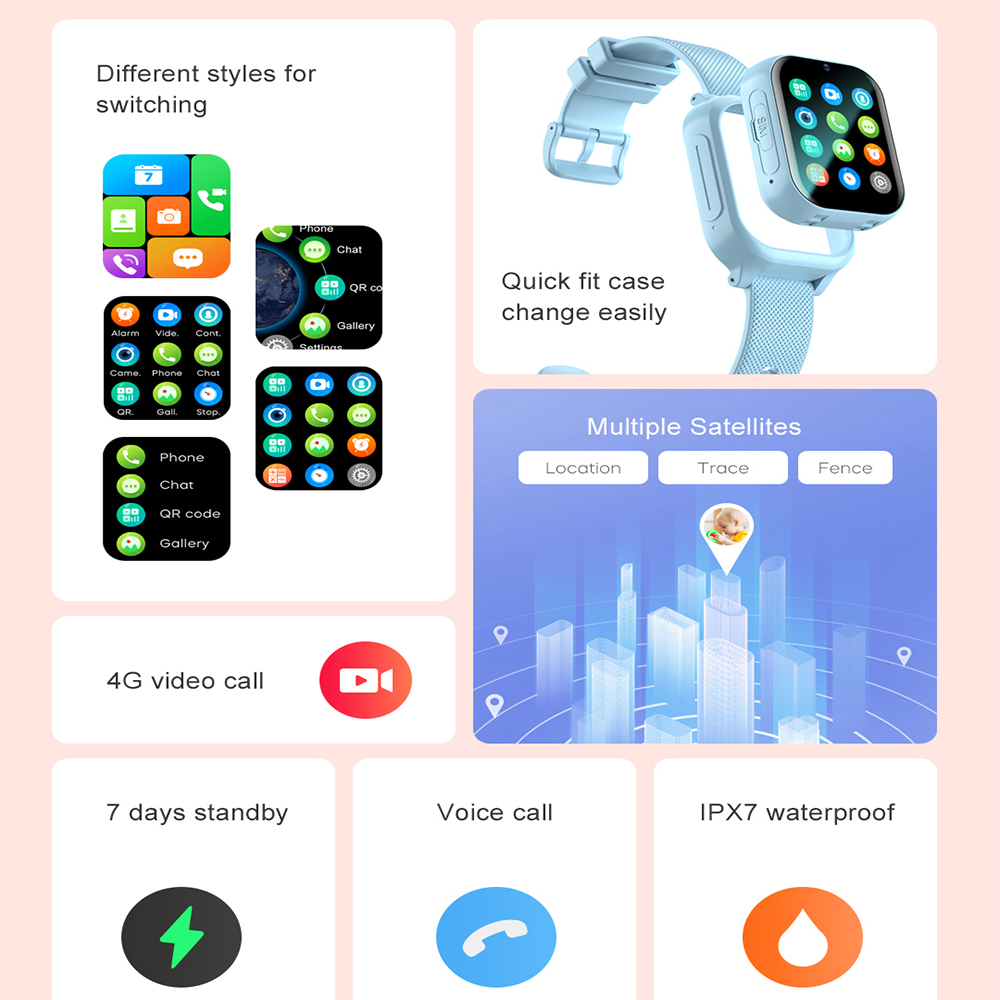 Montre intelligente enfants 4G - Smartwatch Digital Watches For Kids avis et prix