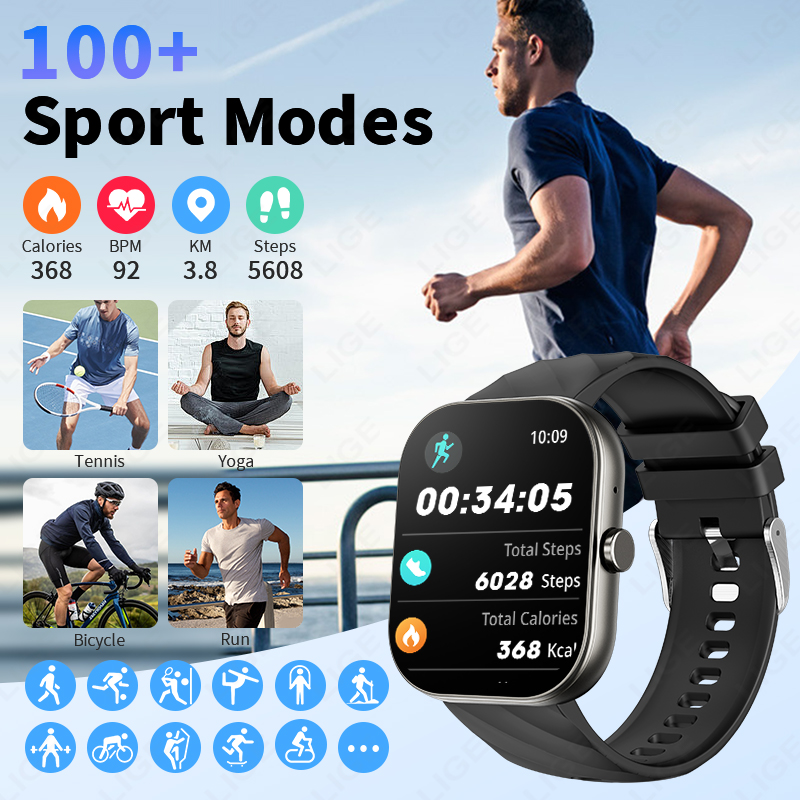 LIGE 2025 montre intelligente  - Smartwatch Digital Watches For Women avis et prix