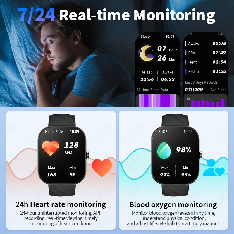 LIGE 2025 montre intelligente  - Smartwatch Digital Watches For Women avis et prix