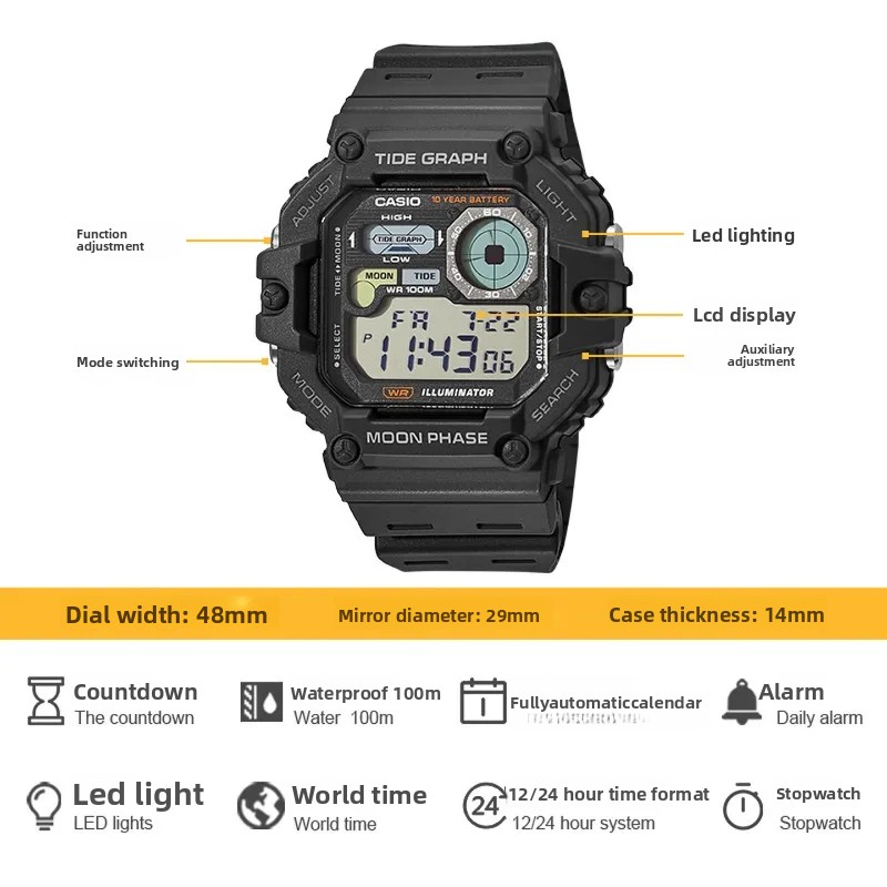 Montre numérique Casio série W - Vintage Digital Watch avis et prix