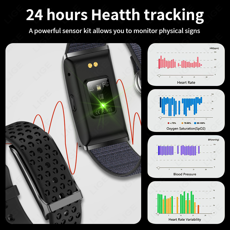 LIGE-Montre connectée pour hom - Smartwatch Square Watches For Men avis et prix