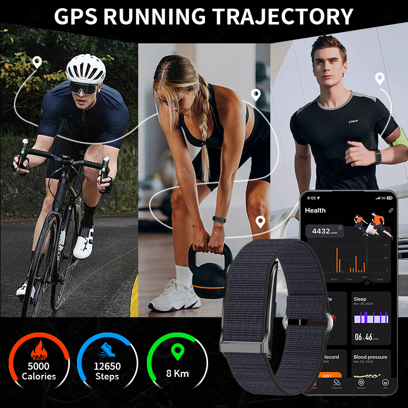 LIGE-Montre connectée pour hom - Smartwatch Square Watches For Men avis et prix