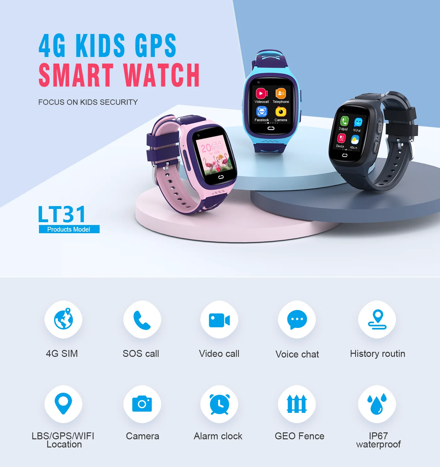 4G enfants Smartwatch SOS étan - Smartwatch Watches For Boys avis et prix