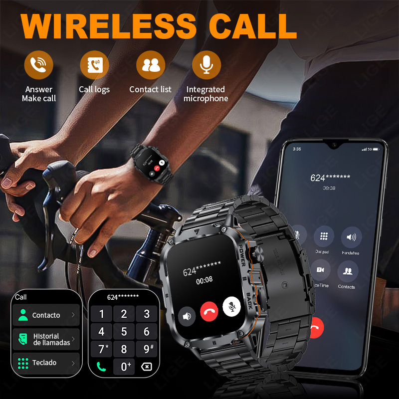 LIGE 2025 montre intelligente  - Smartwatch Rugged Watches For Men avis et prix