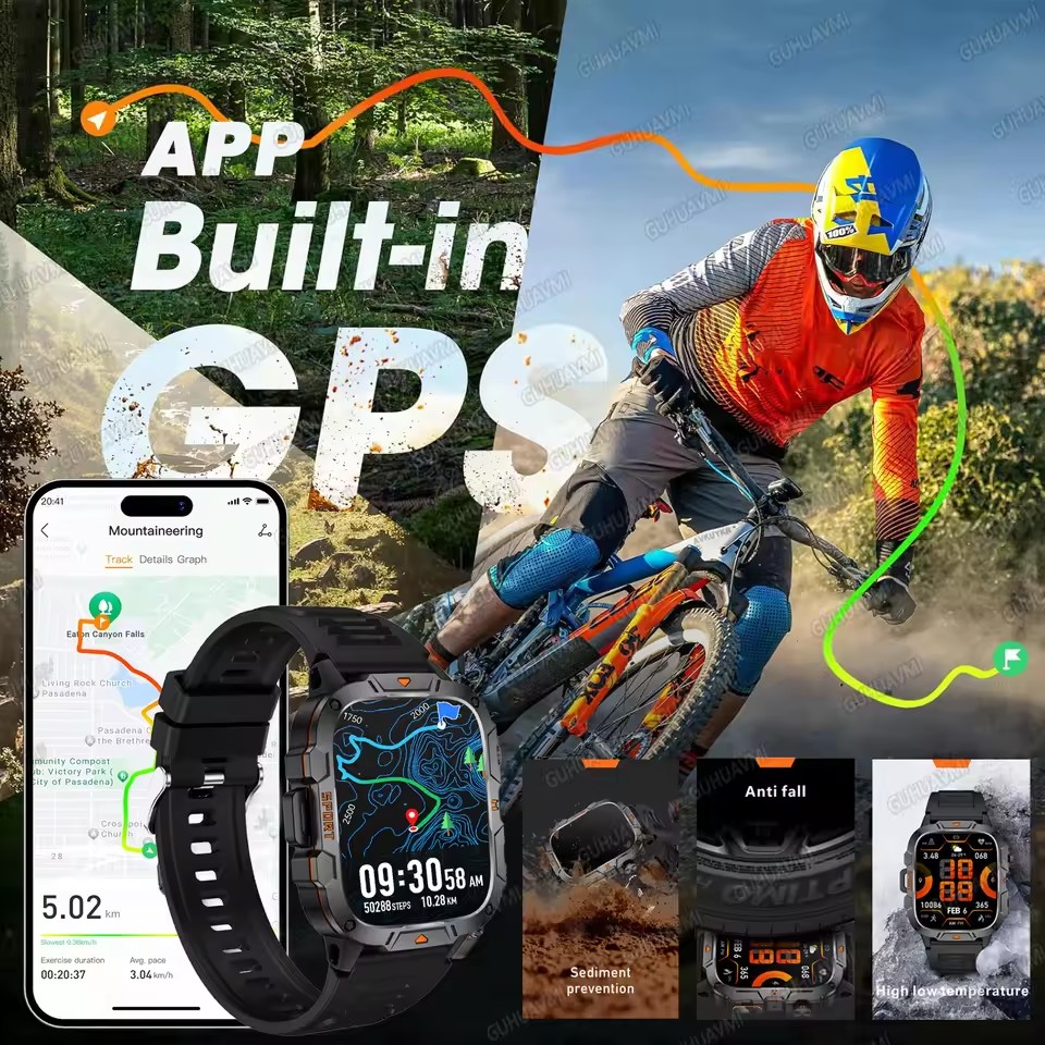 Nouvelle montre connectée GPS  - Smartwatch Rugged Watches For Men avis et prix