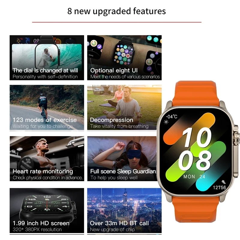 Montre connectée T900 Ultra 2  - Smartwatch Square Watches For Men avis et prix
