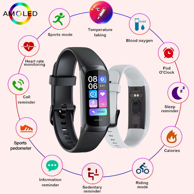 LIGE 1.1 pouces Amoled moniteu - Smartwatch Health Watches For Women avis et prix