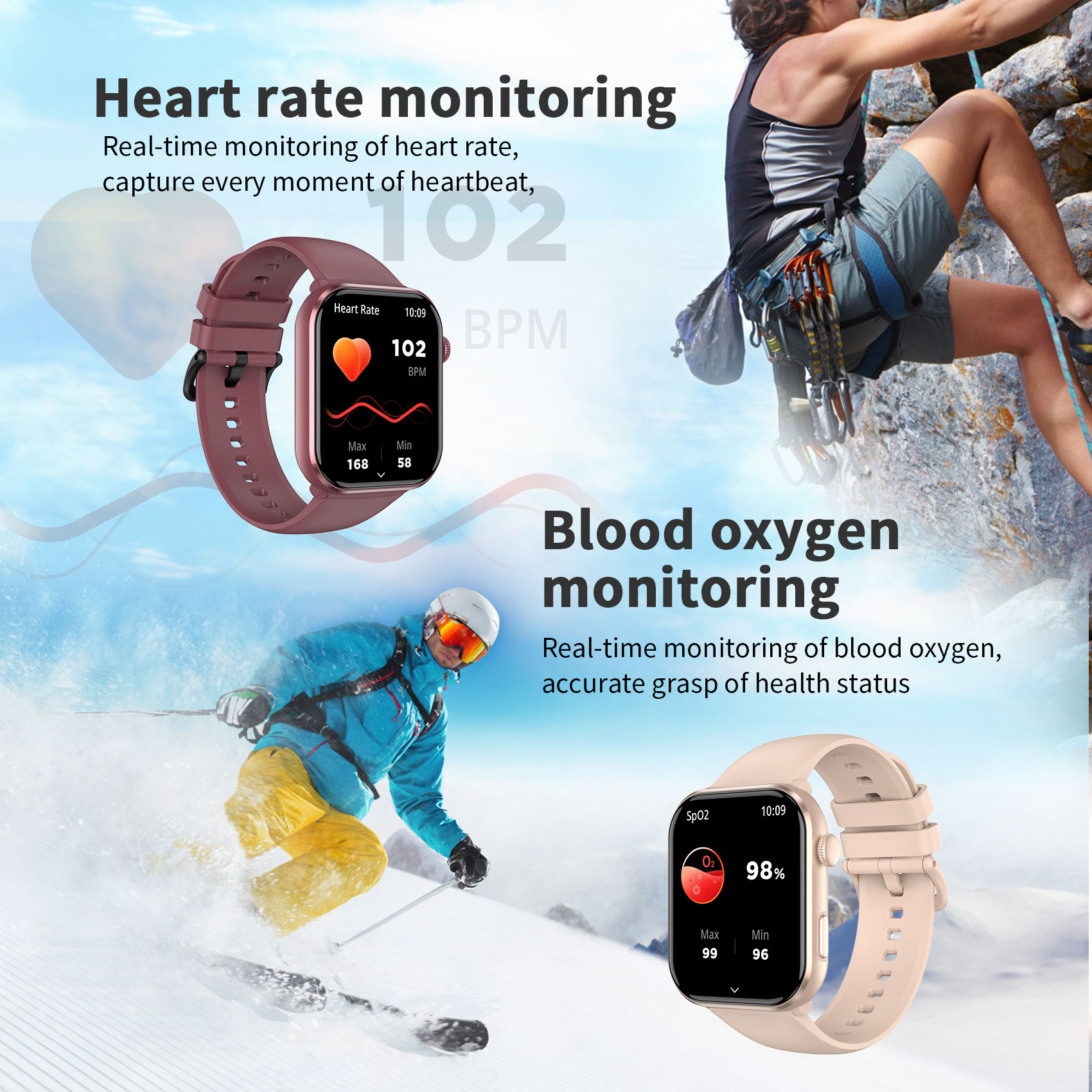Montre connectée Blackview R60 - Smartwatch Square Watches For Men avis et prix