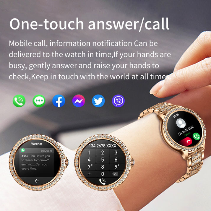 696 nouveau bleu dent appel fe - Watches Ladies Smartwatch avis et prix