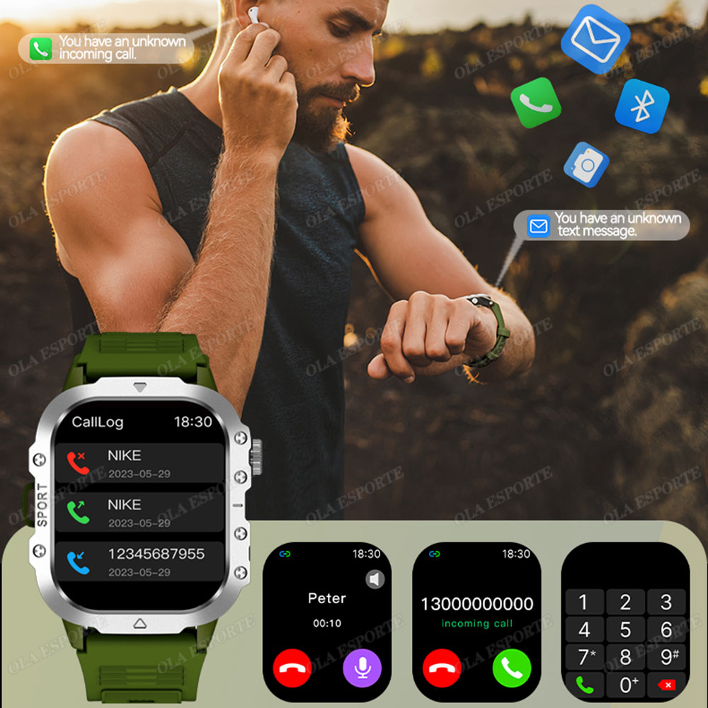 Nouvelle montre connectée mili - Smartwatch Rugged Watches For Men avis et prix
