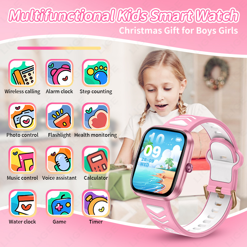 LIGE Nouvelle Montre Intellige - Smartwatch Digital Watches For Kid Boy With Alarm avis et prix
