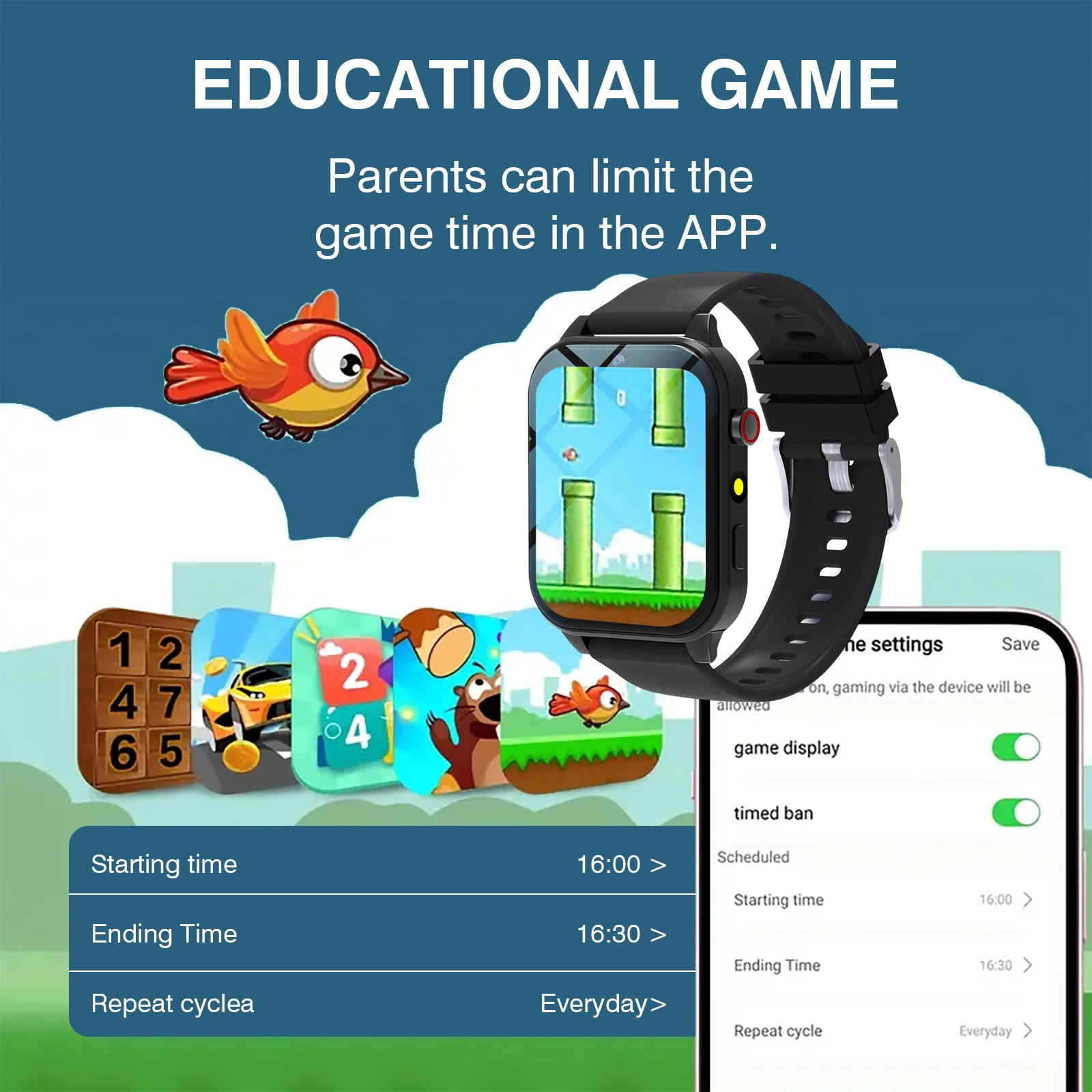 Montre connectée pour enfants, - Smartwatch Digital Watches For Kids avis et prix