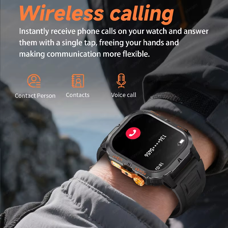 Montre connectée militaire rob - Smartwatch Rugged Watches For Men avis et prix