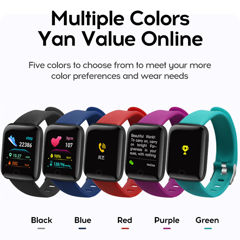 116plus montre intelligente ho - Smartwatch Square Watches For Men avis et prix