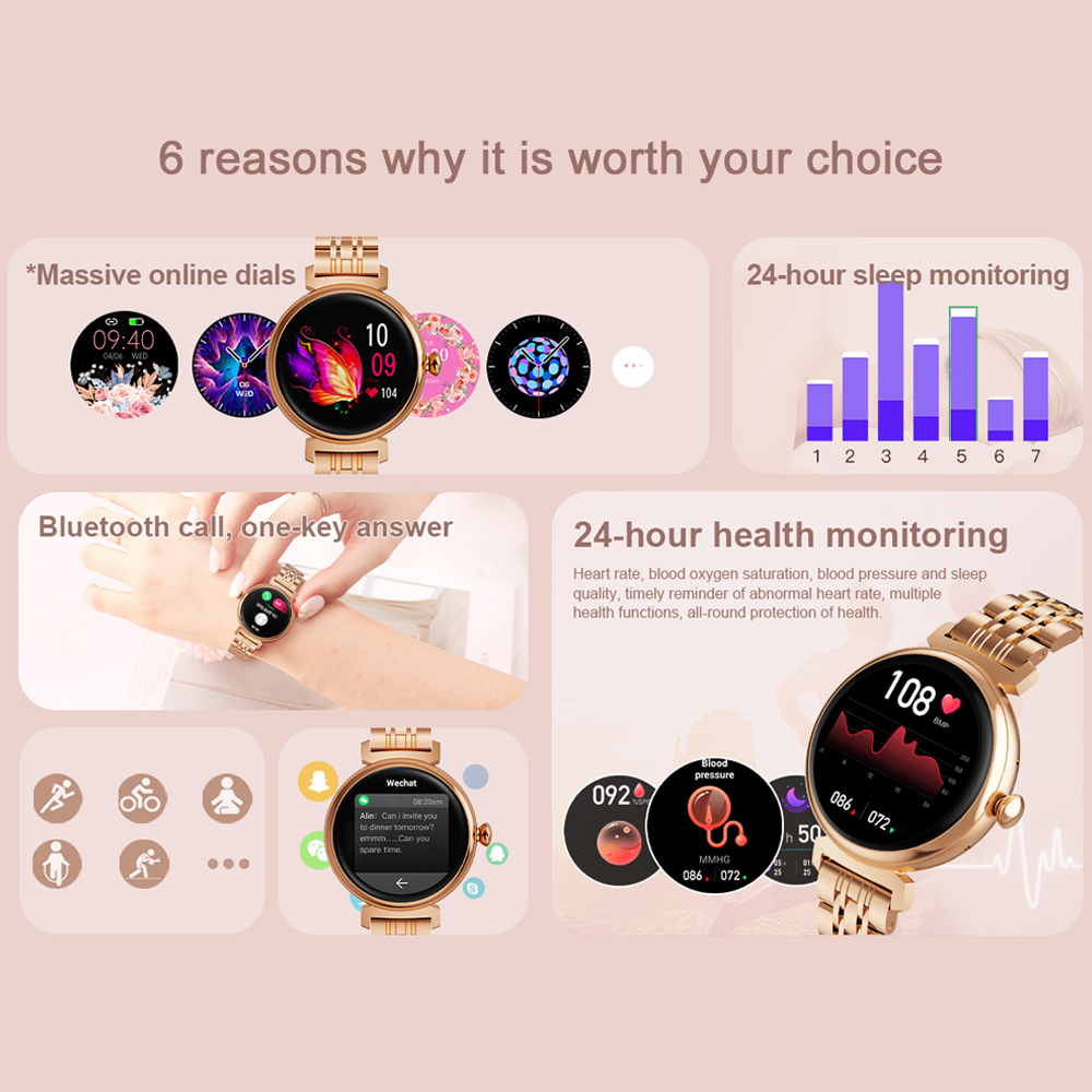 Montre intelligente à écran AM - Watches Ladies Smartwatch avis et prix