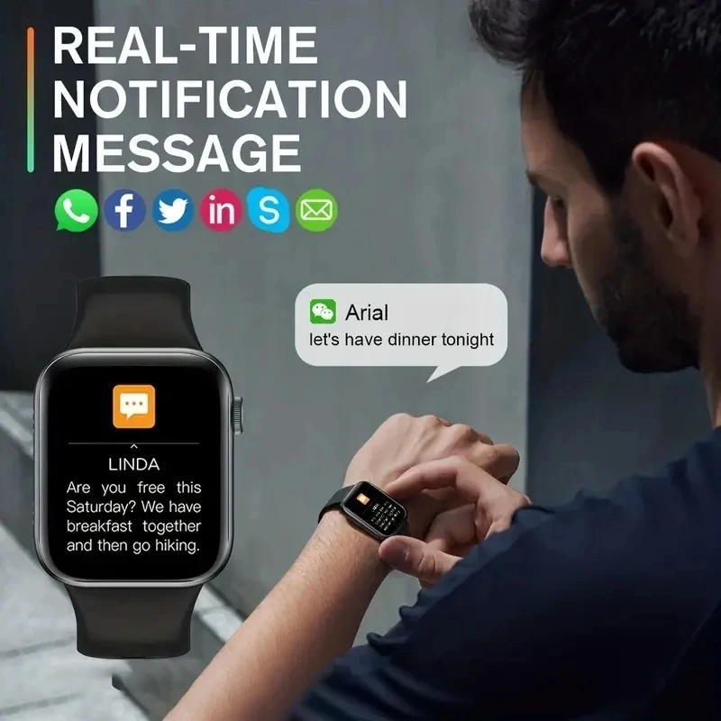 2025 nouvelle montre intellige - Smartwatch Square Watches For Men avis et prix